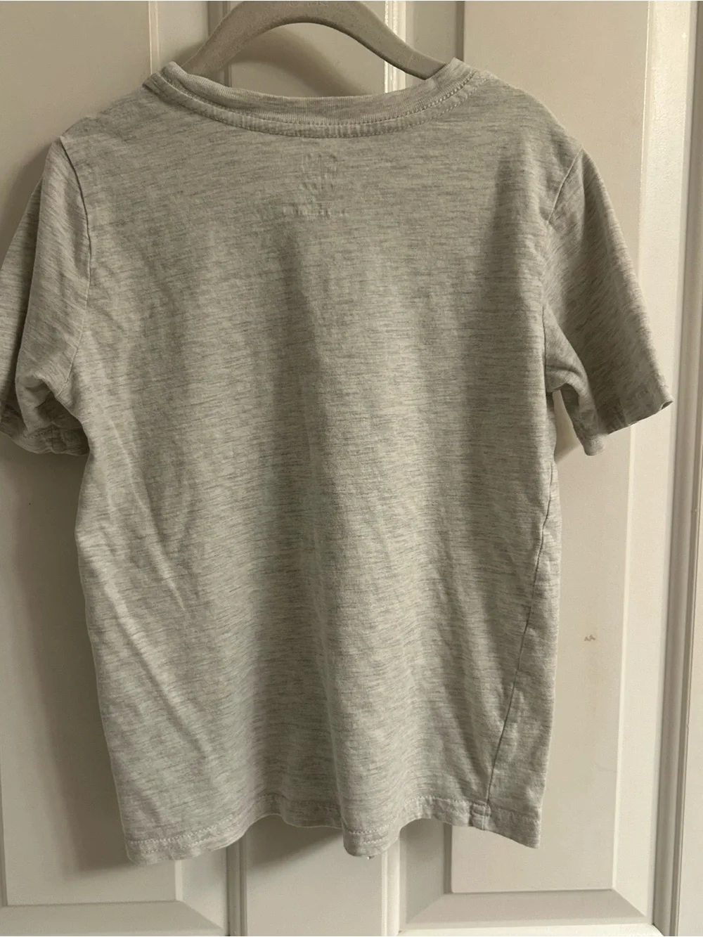 Boys GAP Light Gray Tee with Navy Varsity Logo